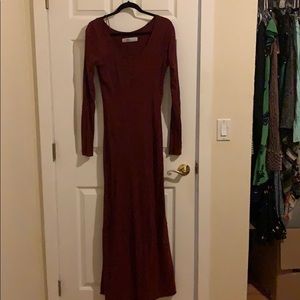Super cute free people maxi Henley dress